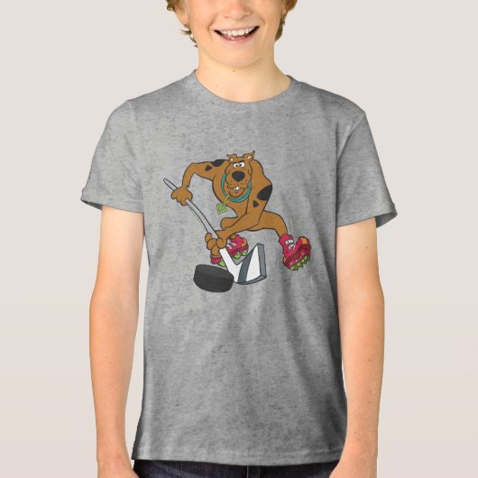 T-shirt En Tri-matière Scooby-Doo Jouer Au Hockey (Recto)