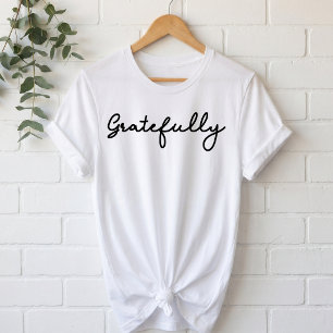 T-shirt En Tri-matière Script Signature Minimaliste Gratefully