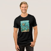 T-shirt En Tri-matière Seas the Day – Funny Spearfishing Stick Figure (Recto plein)