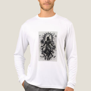 T-shirt En Tri-matière Seigneur divin Krishna Silhouette sombre Art grung