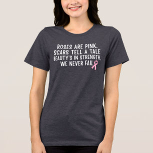 T-shirt En Tri-matière Sensibilisation au cancer du sein : Force, cicatri