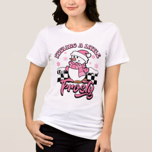 T-shirt En Tri-matière Sentez-Vous Un Peu Frosté Noël Snowman