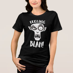 T-shirt En Tri-matière Sentiment Blah Nosferatu Vampire En Blanc