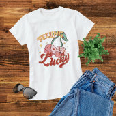 T-shirt En Tri-matière Sentiment Lucky Dice Retro Typographie