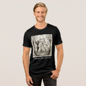 T-shirt En Tri-matière Serene Moonlit Cat Family Illustration (Recto plein)