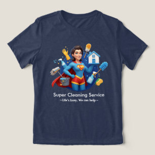 T-shirt En Tri-matière Service de nettoyage de maison moderne et de ménag