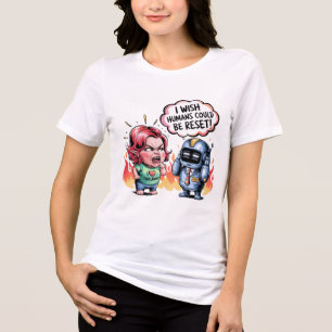 T-shirt En Tri-matière Services à la clientèle amusant Chatbot mèmes réin