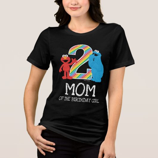 T-shirt En Tri-matière Sesame Street Rainbow 2e anniversaire | Maman (Recto)