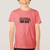 T-shirt En Tri-matière Set Goals. Take Notes. 2025 T-Shirt (Recto)