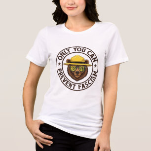 T-shirt En Tri-matière Seulement vous pouvez empêcher le fascisme ours ré