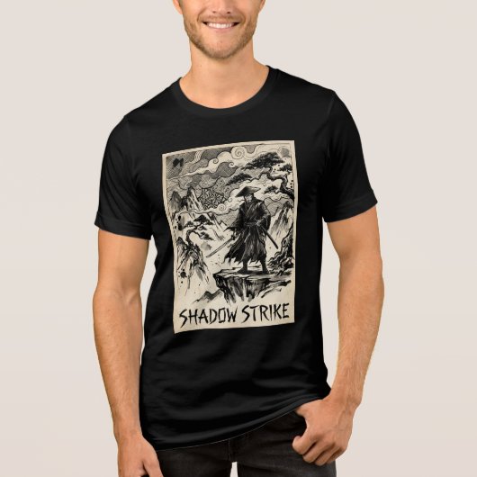 T-shirt En Tri-matière Shadow Strike Samurai Ink Art Tri-Blend Shirt (Recto)