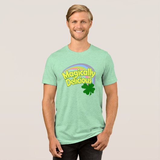 T-shirt En Tri-matière Shamrock arc-en-ciel rétro (Recto plein)