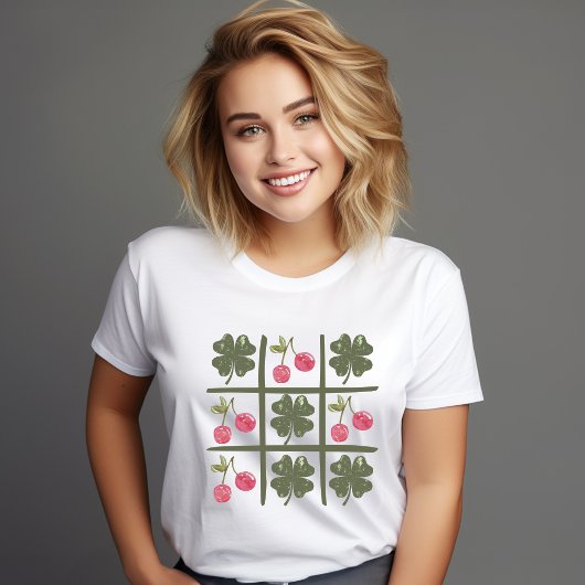 T-shirt En Tri-matière Shamrock rétro et Jour de la Saint Patrick cerise