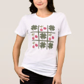 T-shirt En Tri-matière Shamrock rétro et Jour de la Saint Patrick cerise (Recto)