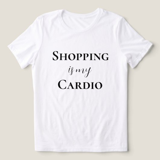 T-shirt En Tri-matière Shopping Est Mon Cardio (Design Recto)