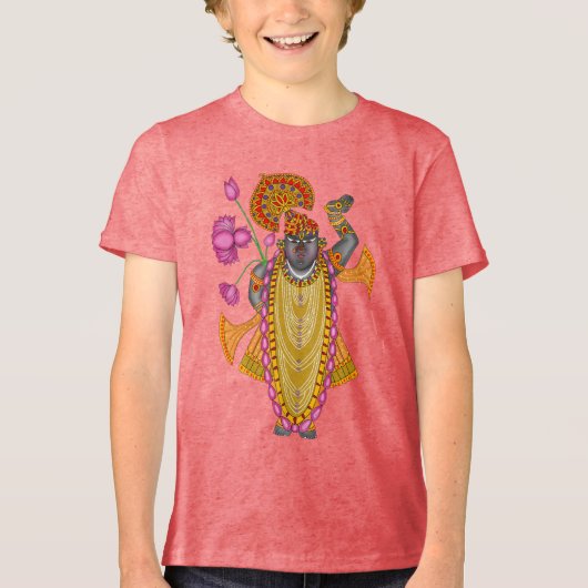 T-shirt En Tri-matière Shreenath Ji T-Shirt – Divine Krishna (Recto)
