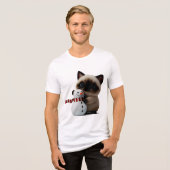 T-shirt En Tri-matière Siamese Kitten Hugging Snowman – Cozy Christmas Ar (Recto plein)