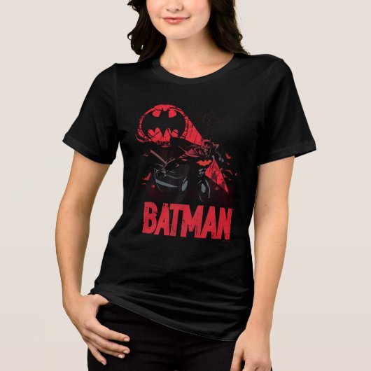 T-shirt En Tri-matière Signal Batman Crimson Bat (Recto)