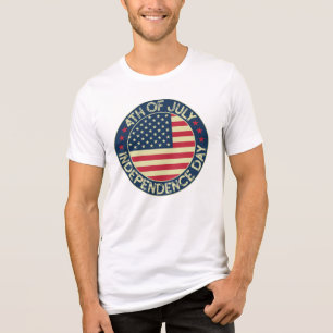 T-shirt En Tri-matière Signe américain vintage du 4 juillet Jour de l'Ind