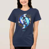 T-shirt En Tri-matière Signe Zodiaque Pisces, Deux Poissons Koi Gracieux (Recto)