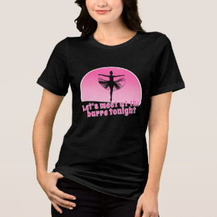 T-shirt En Tri-matière Silhouette de ballerine drôle Rencontre au barre