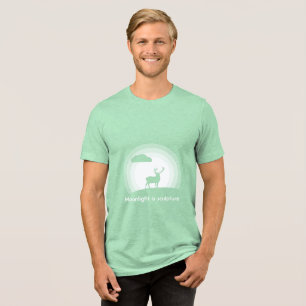 T-shirt En Tri-matière Silhouette de cerf majestueux sous la lumière luna