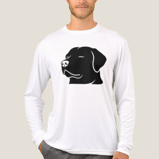 T-shirt En Tri-matière Silhouette de visage de Labrador Retriever noir