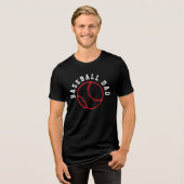 T-shirt En Tri-matière Simple Double-Sided Baseball Parent Kid Name (Recto plein)