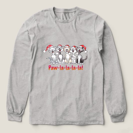 T-shirt En Tri-matière Singing Christmas Cats with Santa Hats (Motif devant)