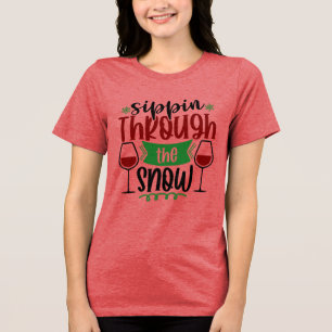 T-shirt En Tri-matière Sippin 'Through The Snow Noël