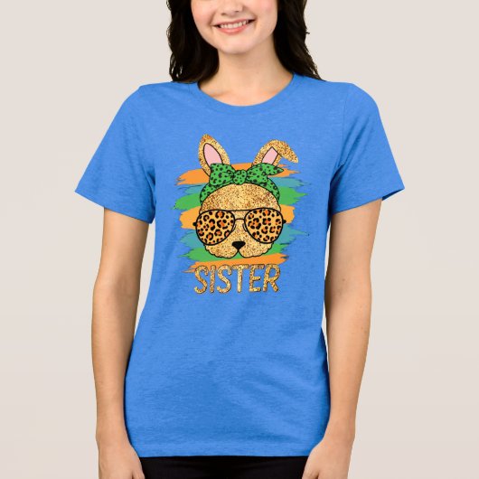 T-shirt En Tri-matière Sister Rabbit with Glasses Custom Art Print (Recto)