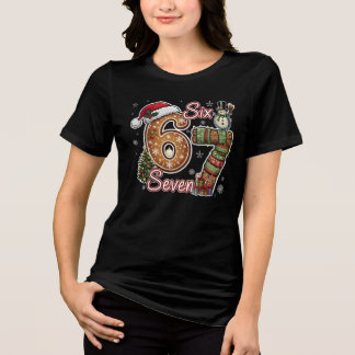 T-shirt En Tri-matière Six Seven Mème Biscuit de Noël Cadeau de Noël