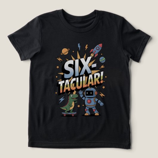 T-shirt En Tri-matière SIXtacular - T-shirt 6e anniversaire pour enfants (Design Recto)