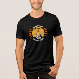 T-shirt En Tri-matière Skeleton tenant main Flickering bougie Halloween