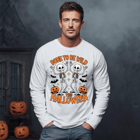 T-shirt En Tri-matière Skeletons dansants Halloween sauvage