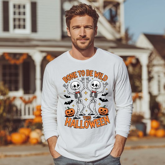 T-shirt En Tri-matière Skeletons dansants Halloween sauvage