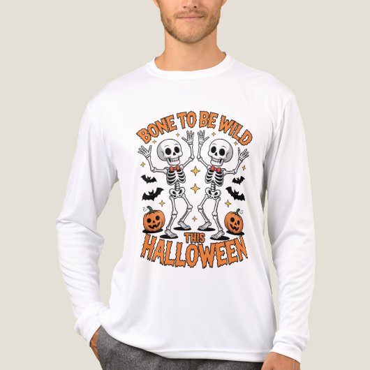 T-shirt En Tri-matière Skeletons dansants Halloween sauvage (Recto)