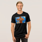 T-shirt En Tri-matière SlipperyJoe homme musclé abs vestiaire pièce carre (Recto plein)