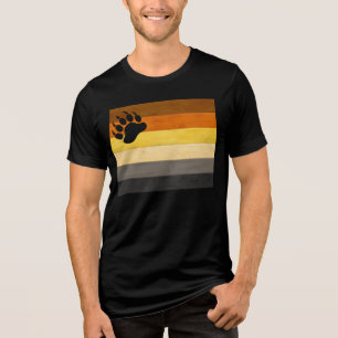 T-shirt En Tri-matière SlipperyJoe's Bear Pride drapeau de la texture du