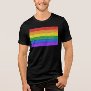 T-shirt En Tri-matière SlipperyJoe's classique arc-en-ciel tactile fait m