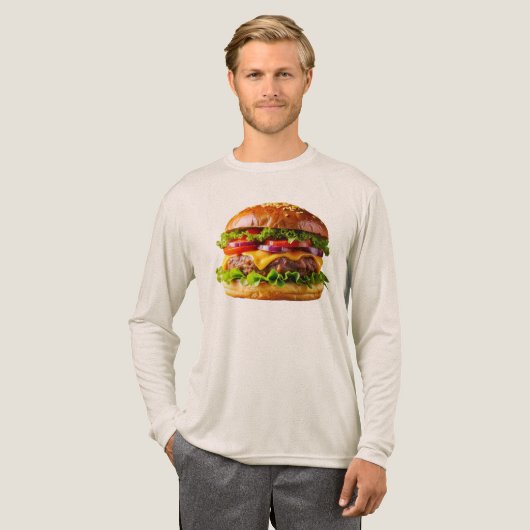 T-shirt En Tri-matière SlipperyJoe's mouthwatering cheeseburger crispy ba (Recto complet)