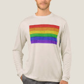T-shirt En Tri-matière SlipperyJoe's pride wooden flag horizontal rainbow (Recto)