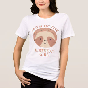 T-shirt En Tri-matière Slumberkins Maman Paresseux de la Fille qui Fête s