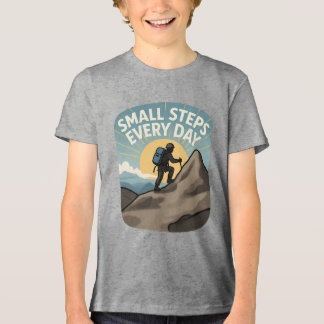 T-shirt En Tri-matière Small Steps Every Day Hiking Mountain Adventure