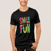 T-shirt En Tri-matière Smile It's Fun" Neon T-Shirt (Recto)