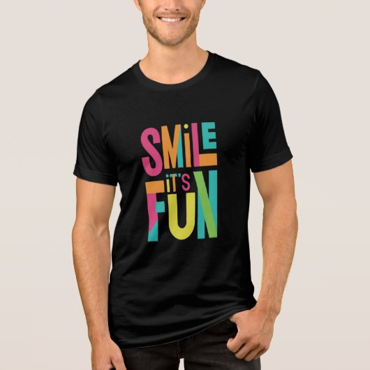 T-shirt En Tri-matière Smile It's Fun" Neon T-Shirt (Recto)
