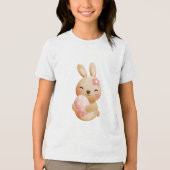 T-shirt En Tri-matière Smiling Bunny with Easter Egg (Recto)