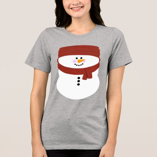 T-shirt En Tri-matière Snowman avec Beanie Christmas (Recto)