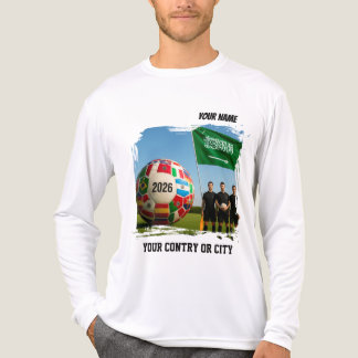 T-shirt En Tri-matière Soccer 2026 football ARABIE SAOUDITE Nom personnal