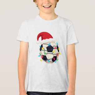 T-shirt En Tri-matière Soccer enveloppé dans les lumières de Noël Joueur
